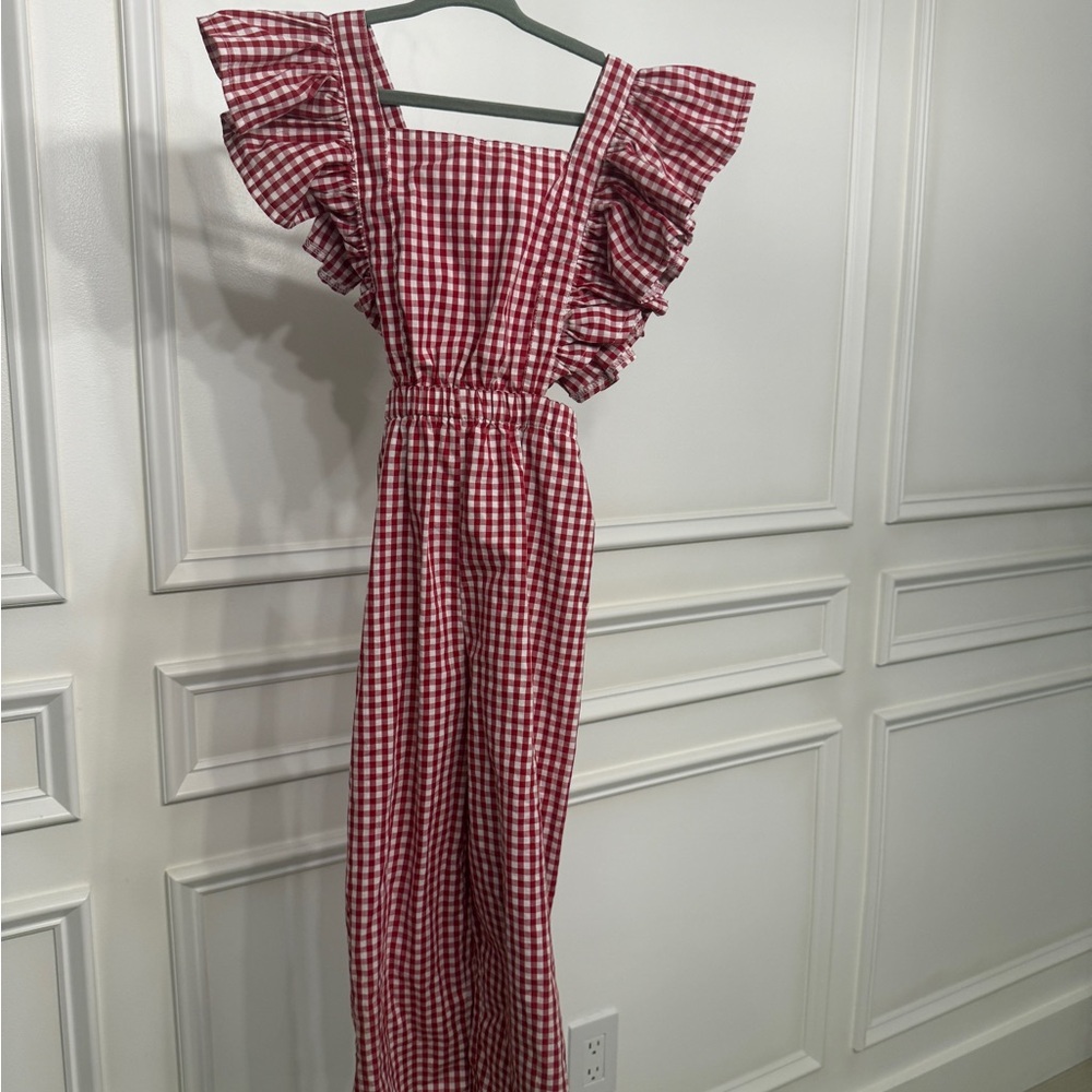 Red Checkered Girl’s Romper